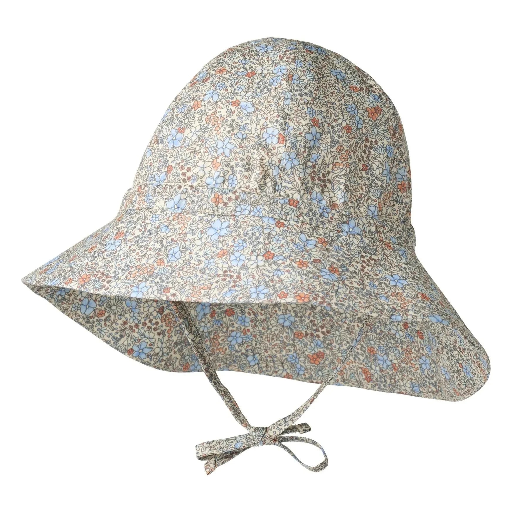 Wheat - Gorro de algodón orgánico Chloe Fleuri | Azul claro