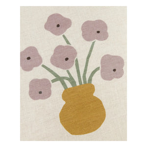 Nobodinoz - Cojín Fleurs - Lino francés | Lila