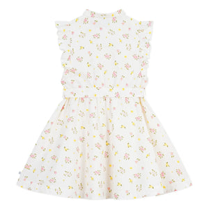 Petit Bateau - Vestido sin mangas de algodón orgánico con estampado floral | Blanco