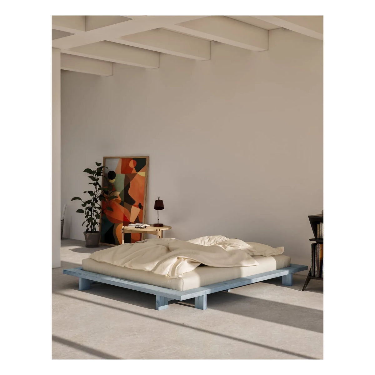 Karup Design - Cama japonesa de madera | Azul claro