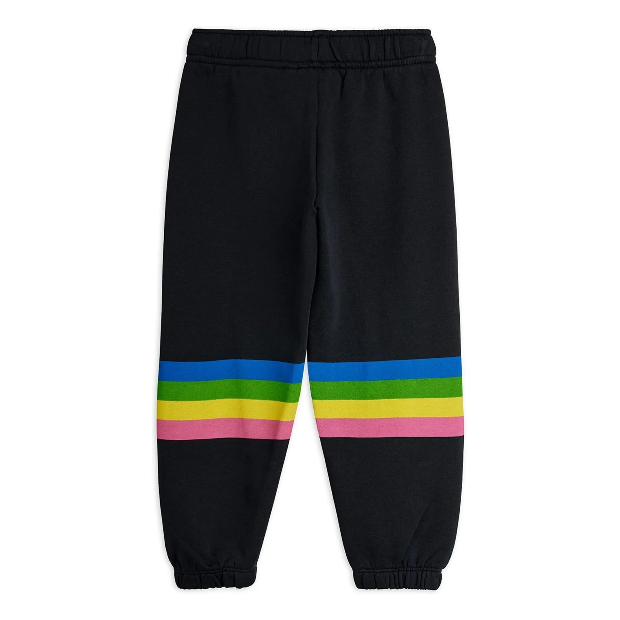 Mini Rodini - Pantalón de chándal de algodón orgánico Alien Rainbow | Negro