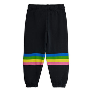 Mini Rodini - Pantalón de chándal de algodón orgánico Alien Rainbow | Negro