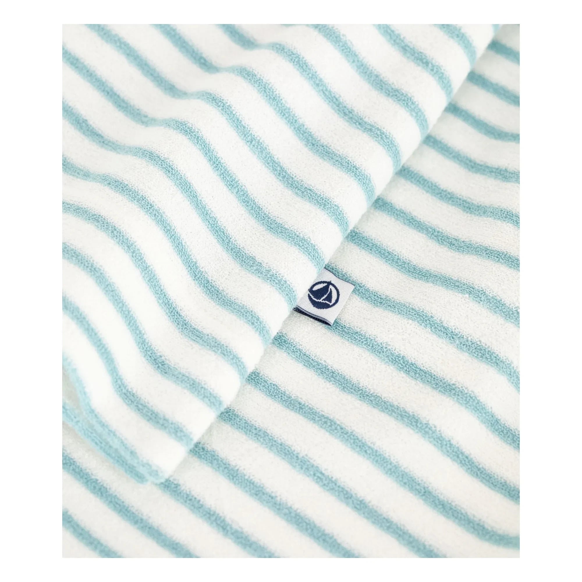 Petit Bateau - Pantalón Corto de Pijama de Rizo a Rayas | Turquesa