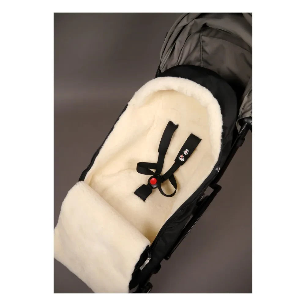 Kaiser - Saco de piel de oveja prémium para pies | Negro