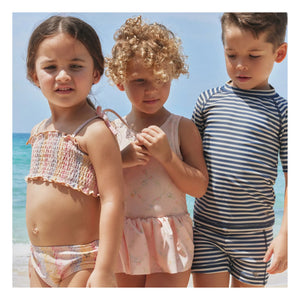 Wheat - Bañador short de fibras recicladas con estampado Ulrik | Azul oscuro
