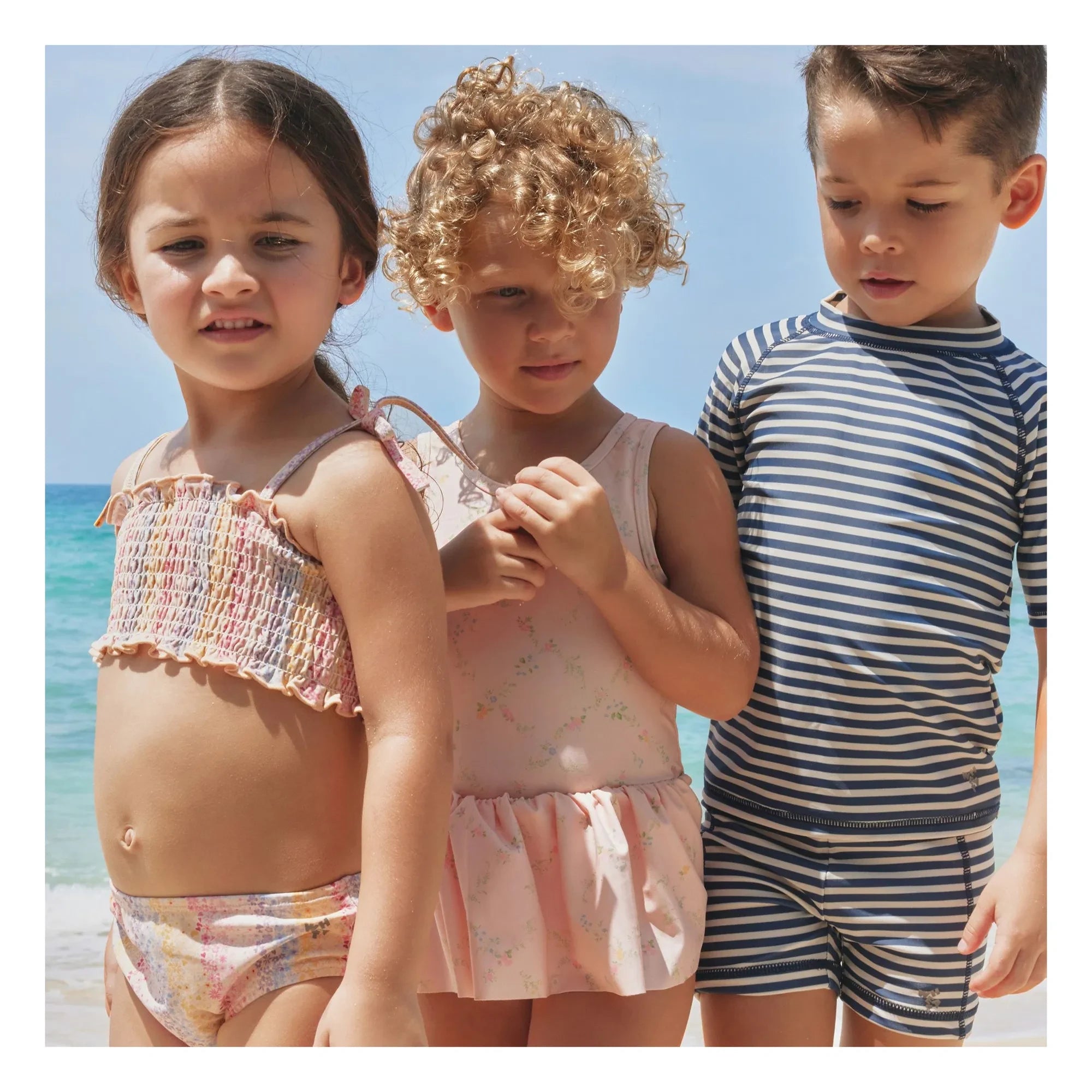 Wheat - Bañador short de fibras recicladas con estampado Ulrik | Azul oscuro
