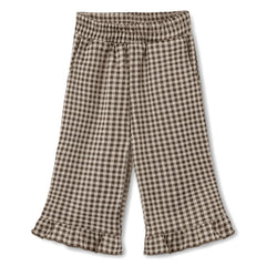 Fliink - Ella Pantalón a cuadros de algodón orgánico | Marrón