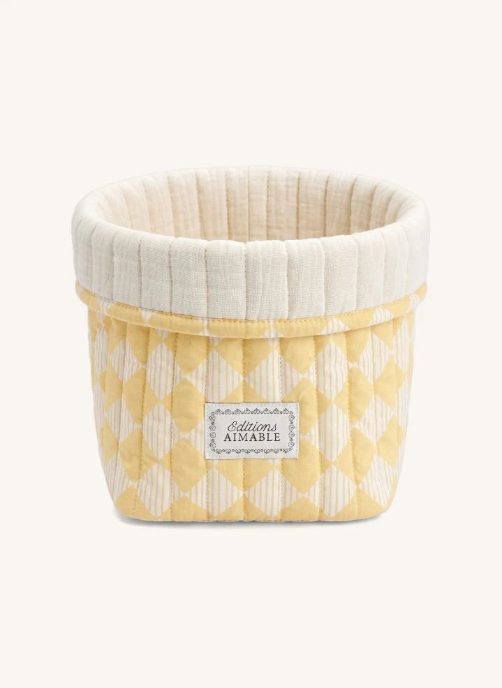 Editions Aimable - cesta de almacenamiento Paul | Harlequin Poplin