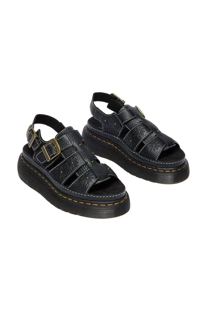 Dr. Martens sandalias de cuero de plataforma Wrenlie para mujer