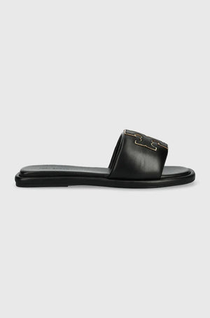 Chancla de piel Tory Burch Double T Sport