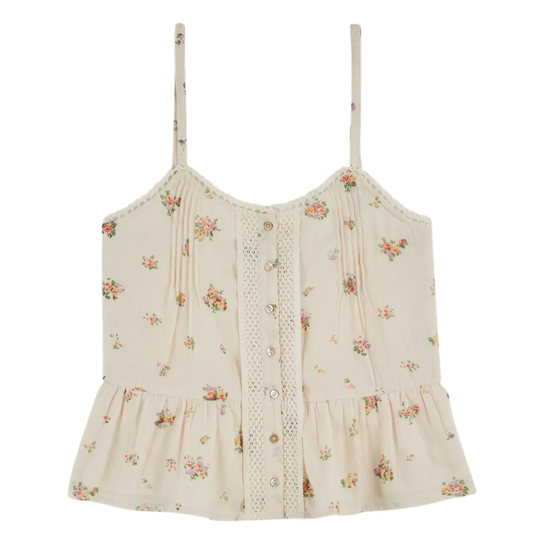 Emile et Ida - Top estampado de algodón orgánico | Crema