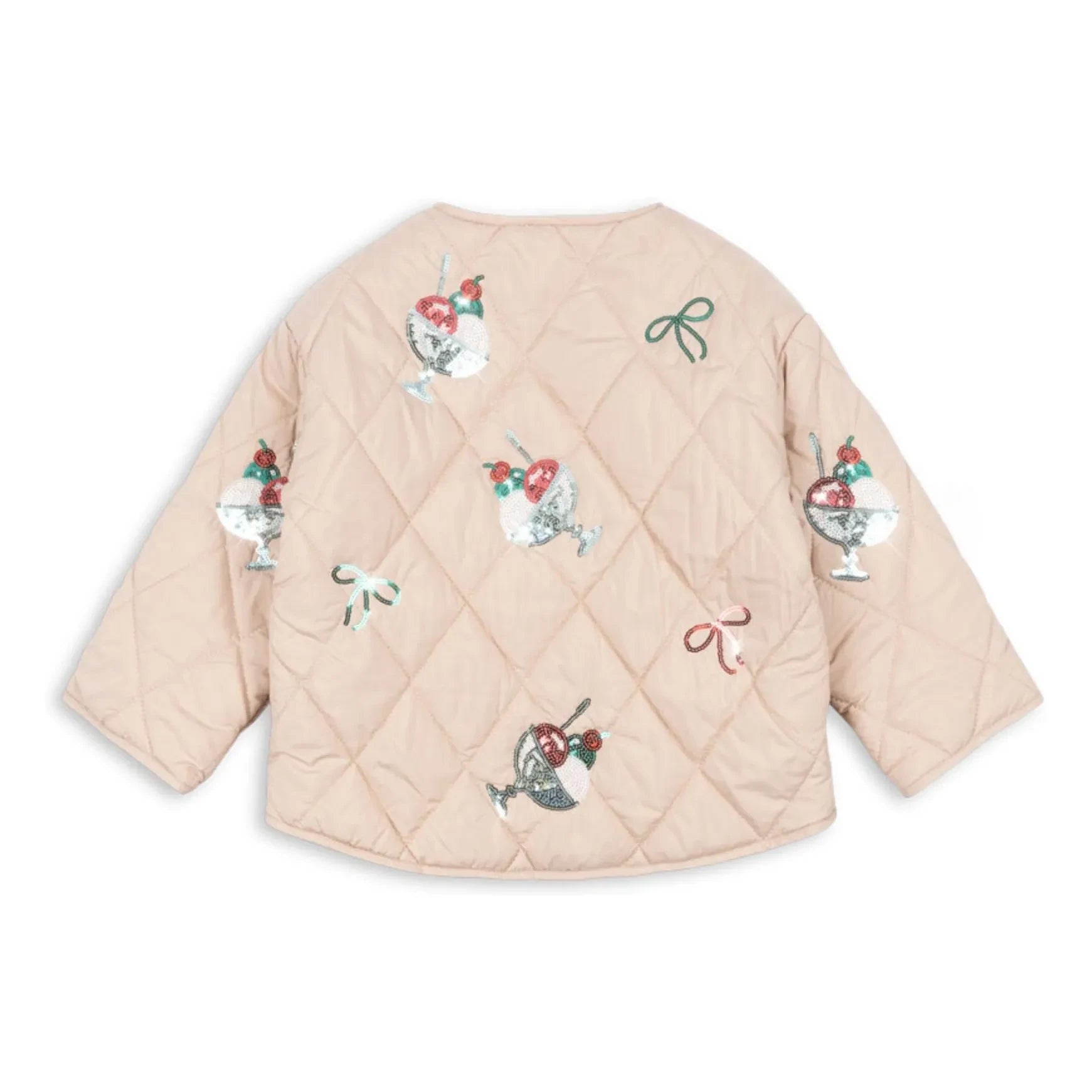 Konges Sløjd - Chaqueta acolchada con lentejuelas Flora Glaces | Rosa claro