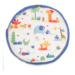 Play and Go - Noomad Puce et Pilou bolsa/alfombra de juego - Play&Go x Moulin Roty | Azul