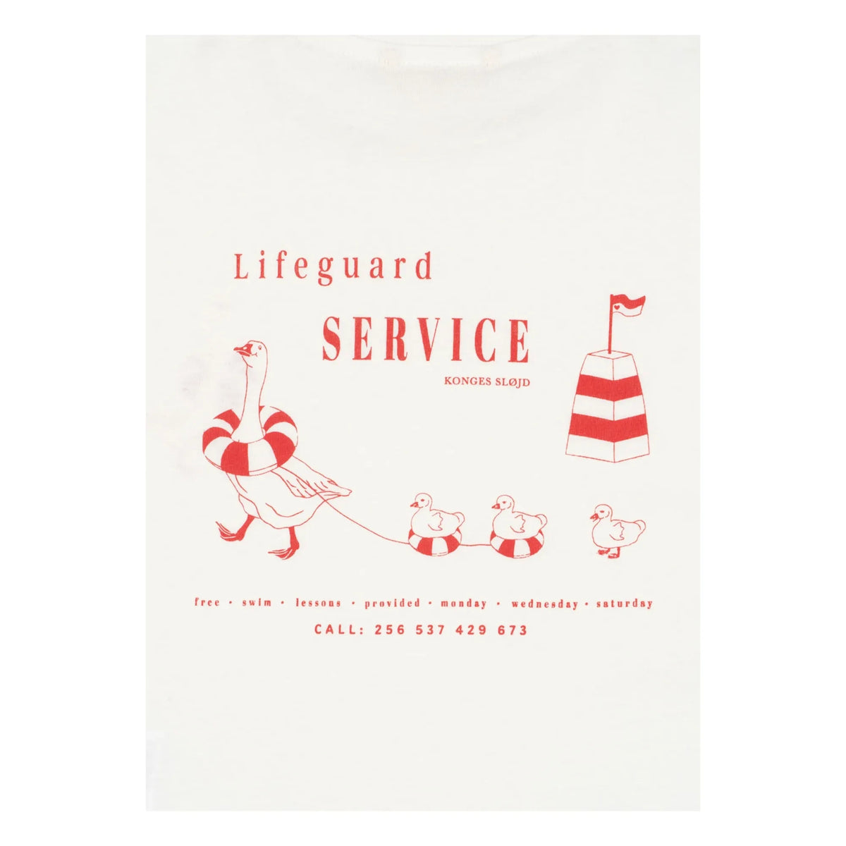 Konges Sløjd - Camiseta de algodón orgánico Era Duck | Blanca