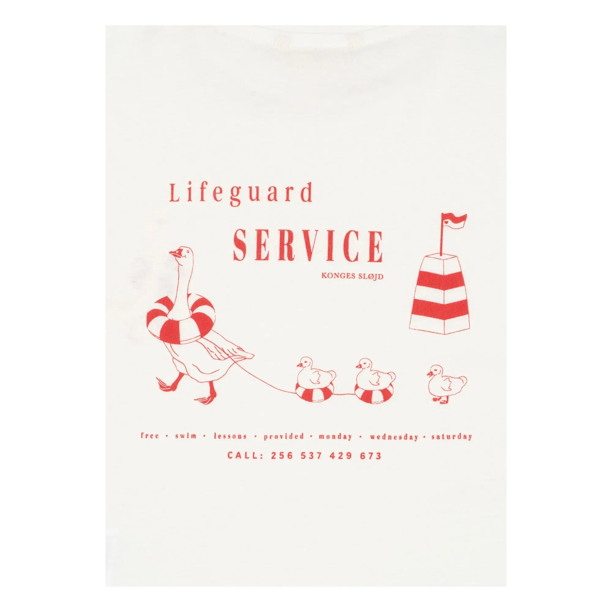 Konges Sløjd - Camiseta de algodón orgánico Era Duck | Blanca