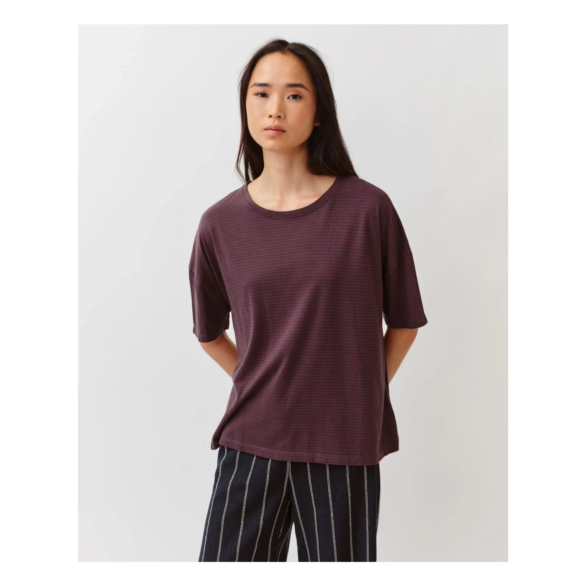 Diega - Camiseta de algodón orgánico Tovo | Azul marino