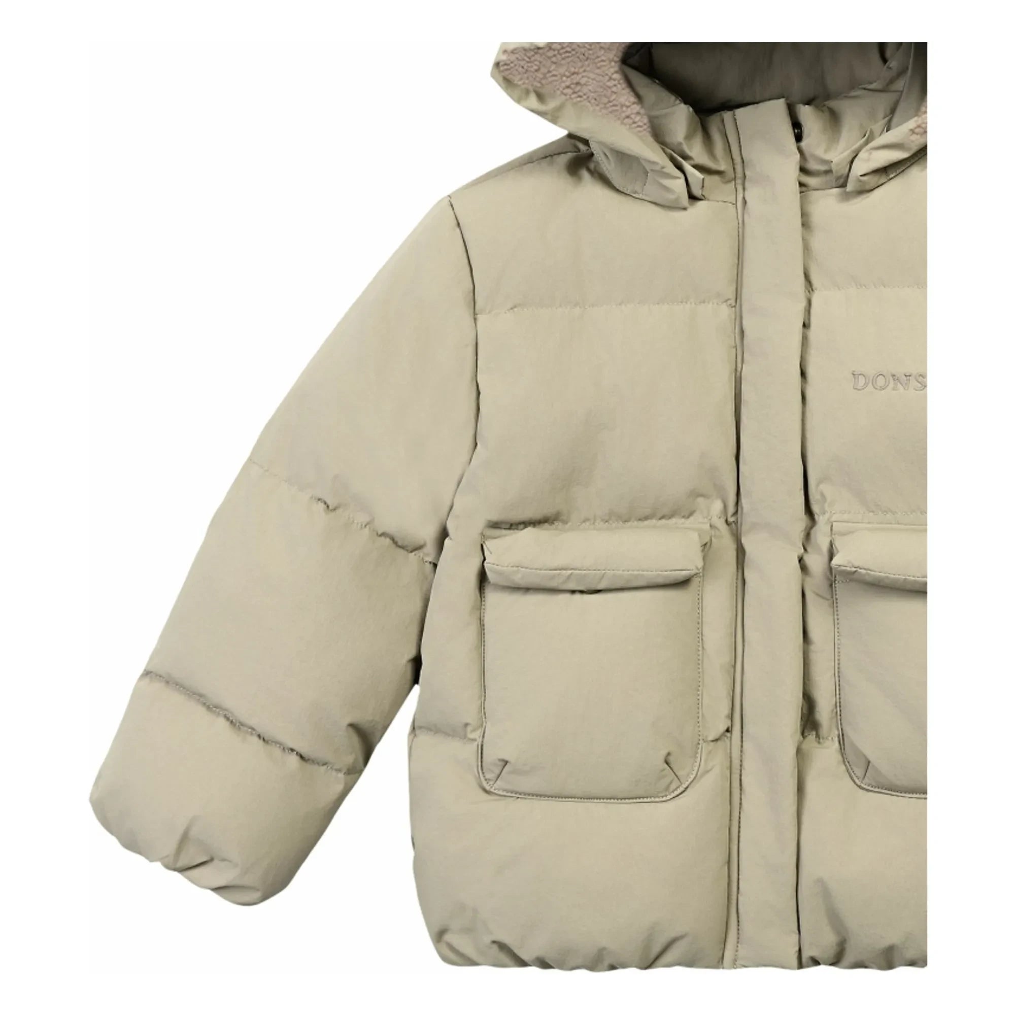 Donsje - Bearnt dolgulu ceket | Taupe brown
