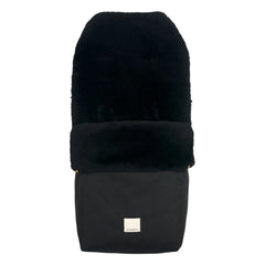 BINIBAMBA - Saco universal de piel de cordero para cochecito | Negro