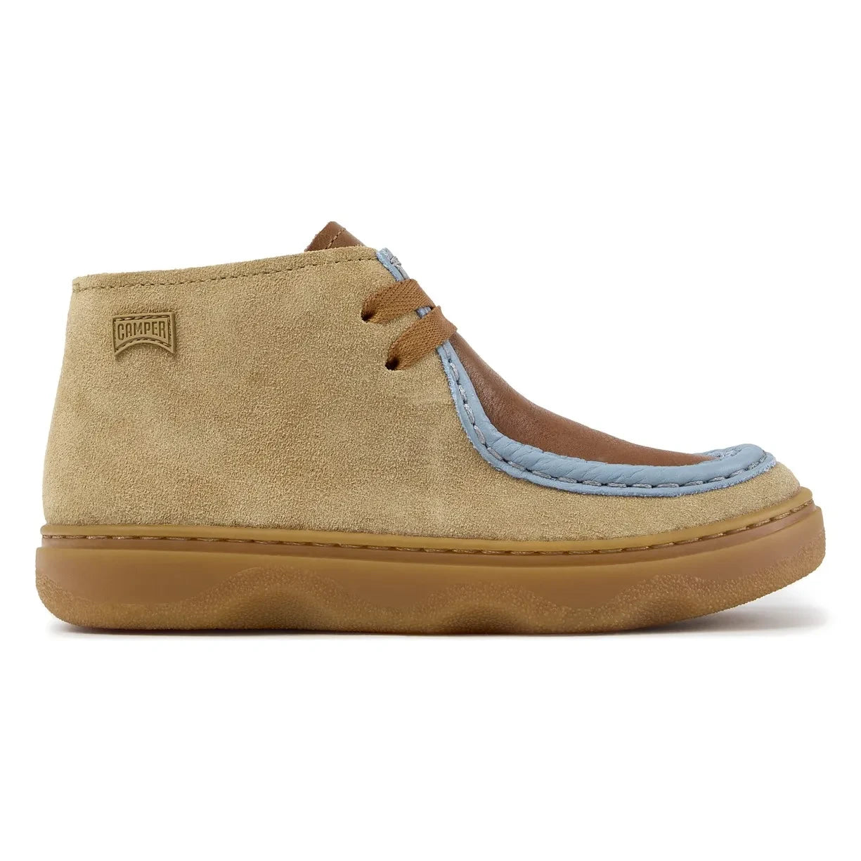 Camper - Botas Kiddo con cordones y bloques de color | Marrón claro