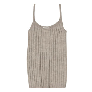 FUB - Camiseta de tirantes de lana merino - Colección de mujer | Beige