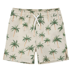 Petit Lem - Short con estampado de palmeras de fibra reciclada | Verde