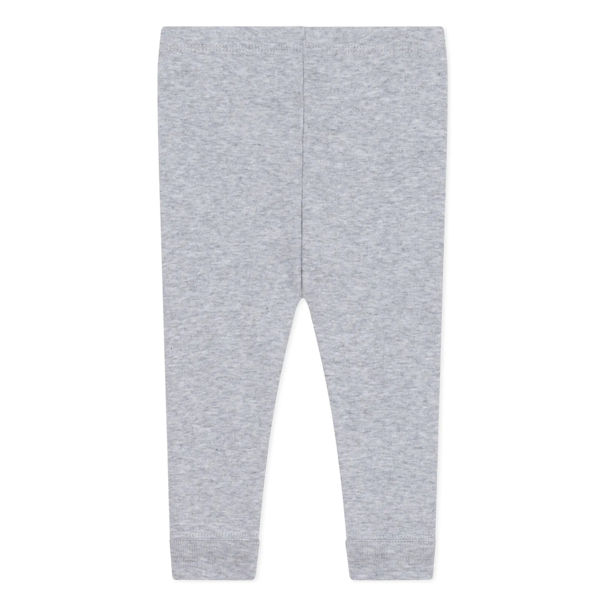 Petit Bateau - Leggings con puño elástico | Gris jaspeado