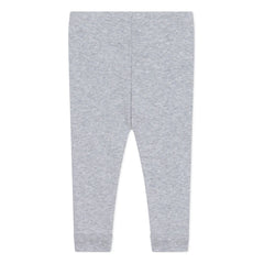 Petit Bateau - Leggings con puño elástico | Gris jaspeado