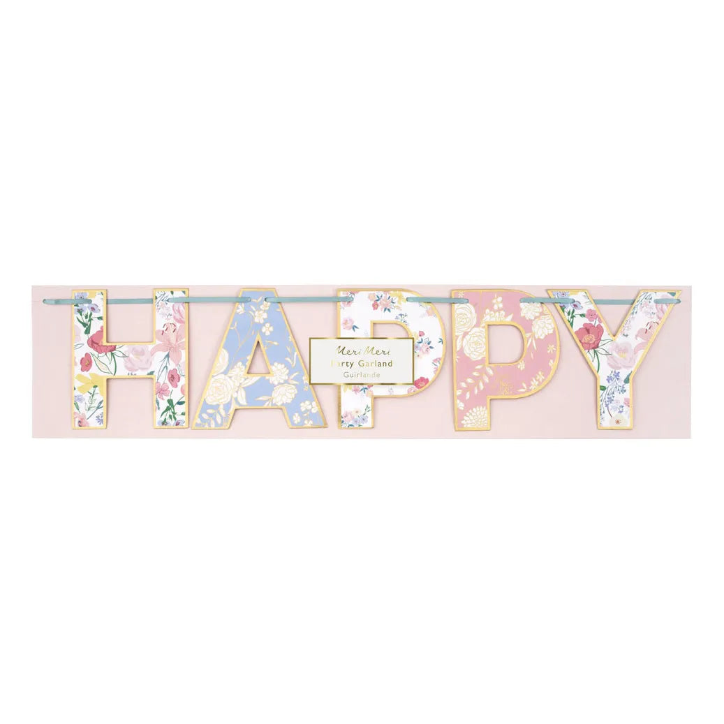 Meri Meri - Guirnalda de cumpleaños Jardín Inglés
