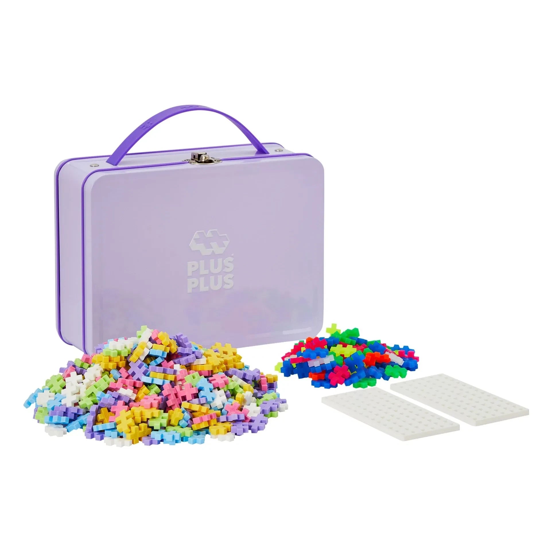 Plus-Plus - Maletín Pastel y Neón - 600 piezas