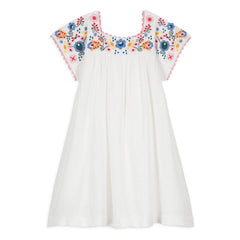 Louise Misha - Vestido de algodón orgánico Daya | Blanco
