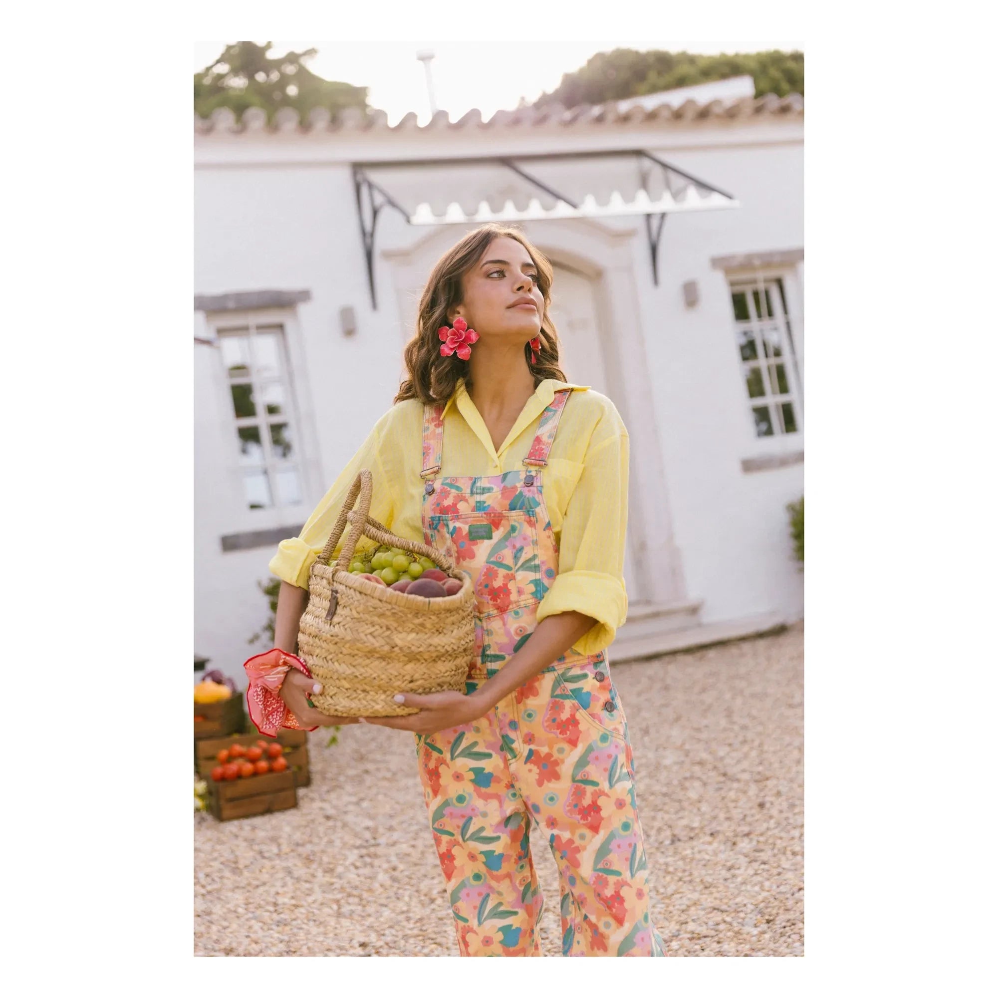 Favorite People - Vestido con estampado floral toscano - Colección de mujer | Naranja