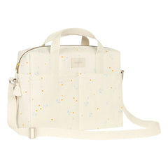 Nobodinoz - Bolso cambiador impermeable Gala Opera Orange Cherries | Beige