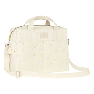 Nobodinoz - Bolso cambiador impermeable Gala Opera Orange Cherries | Beige