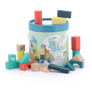 Vilac - Bajo el dosel set de construcción de madera - Caja de 54 piezas