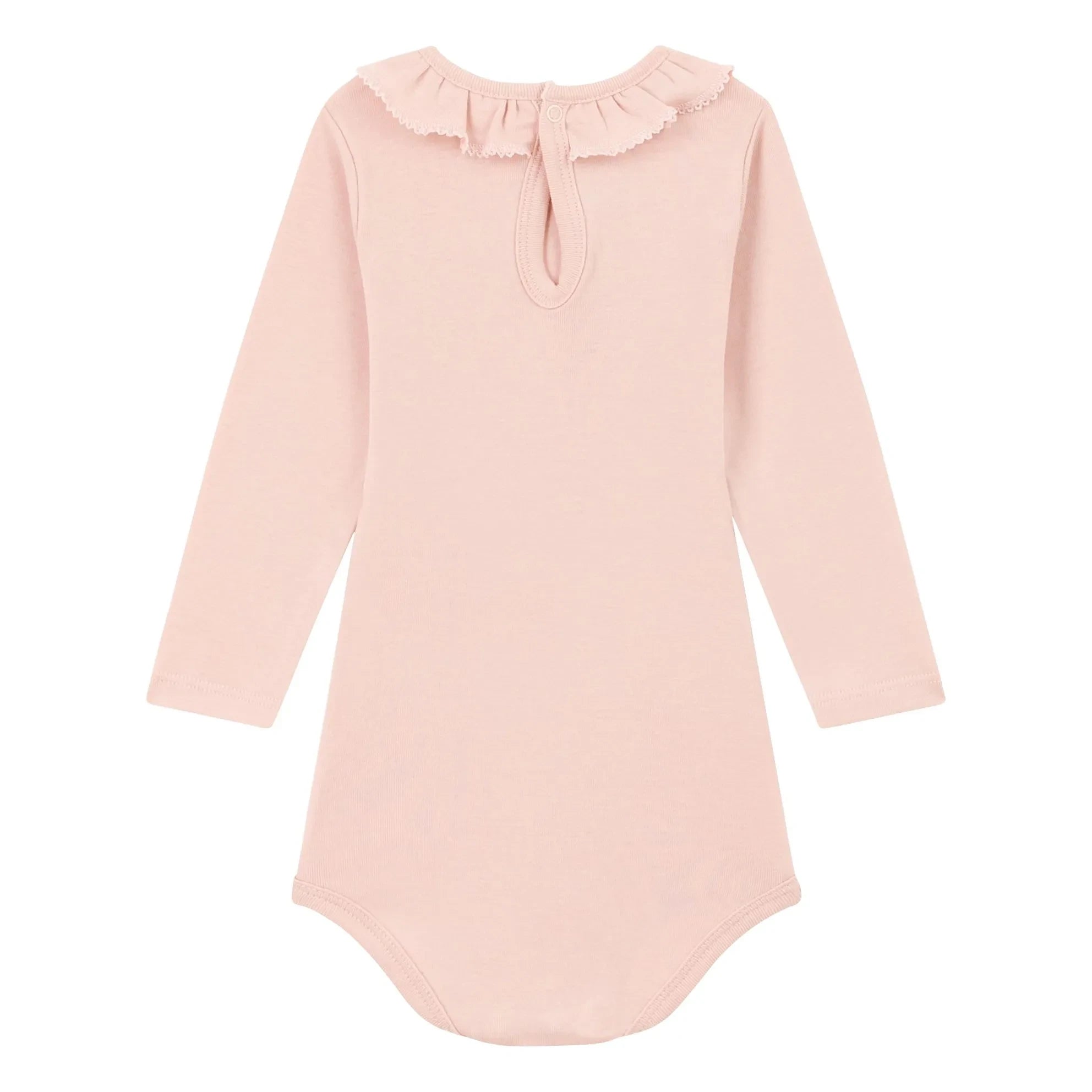 Petit Bateau - Body Collar Uni | Pembe