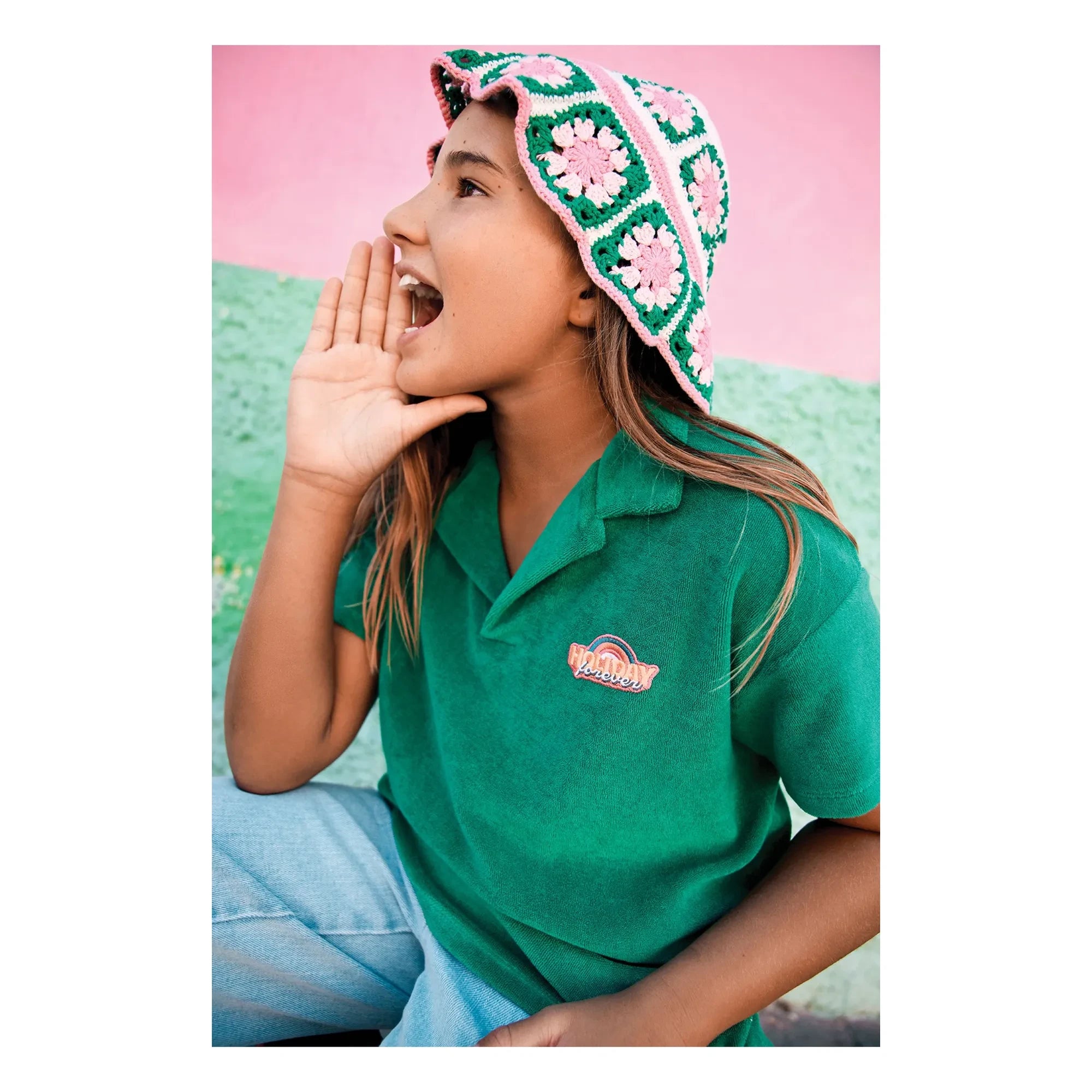 Bonton - Polo Livio apple terry | Verde esmeralda