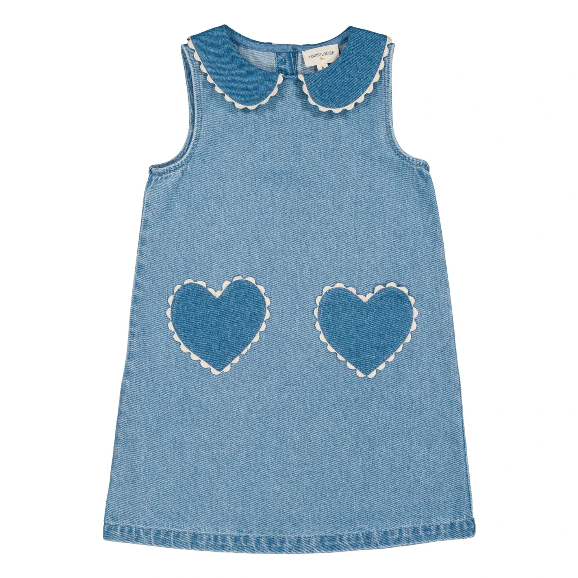 Louis Louise - Misti Chambray Claudine Yaka Elbise | Açık Mavi
