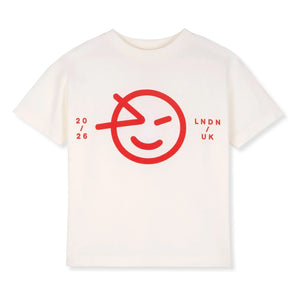 Wynken - Camiseta Smiley de algodón orgánico | Crudo