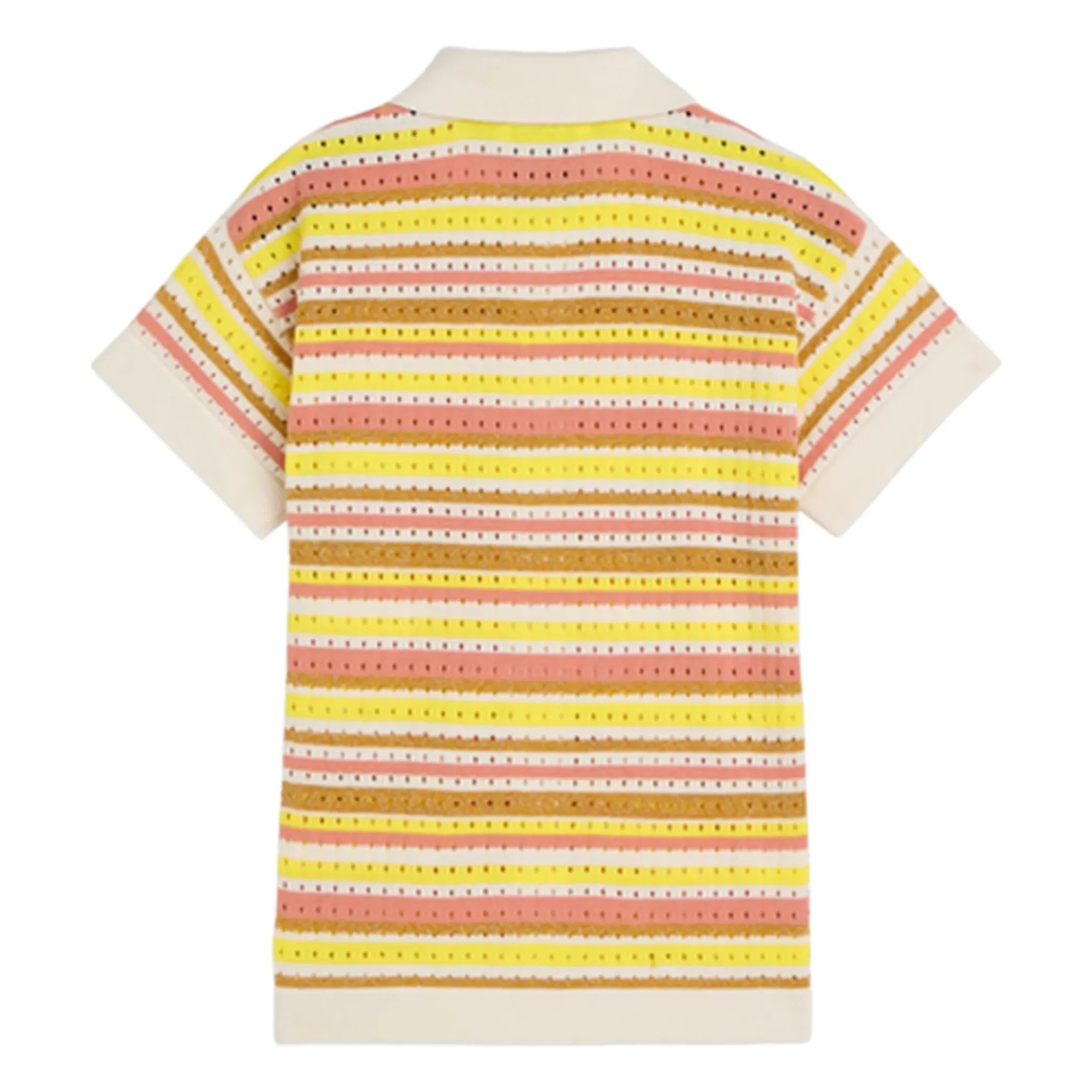 Scotch & Soda - Camisa de Lurex de rayas con malla | Amarillo