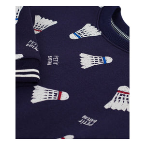 Petit Bateau - Forro polar de bádminton | Azul noche