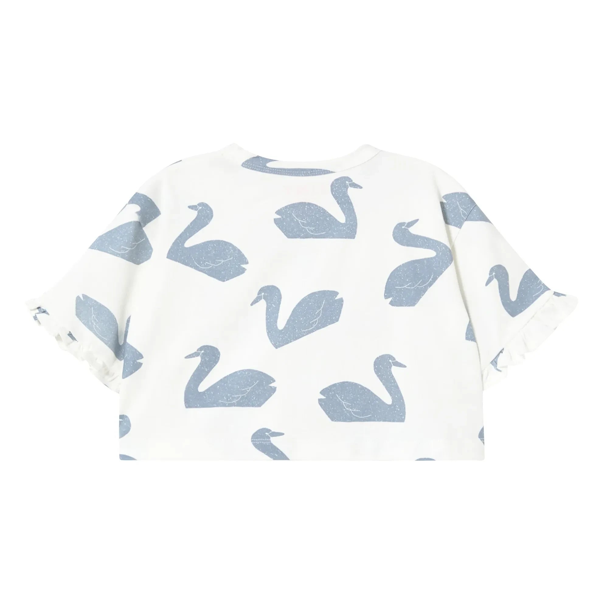 Tinycottons - Camiseta cisnes de algodón orgánico | Blanco