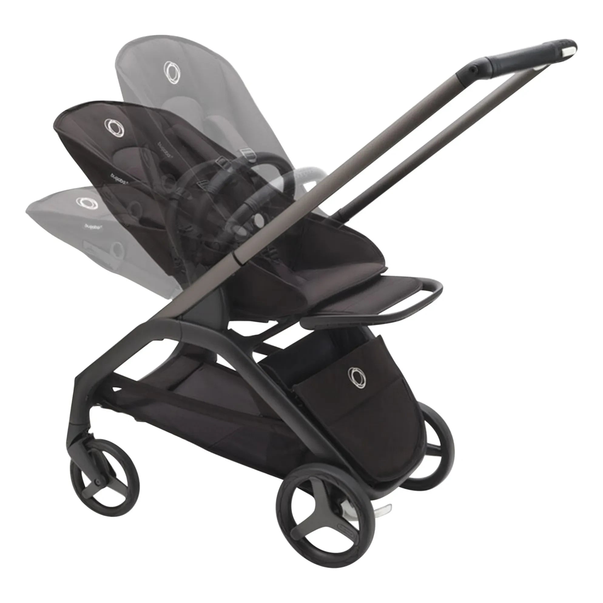 Bugaboo - Cochecito de ciudad Bugaboo Dragonfly Chasis completo negro | Marrón topo