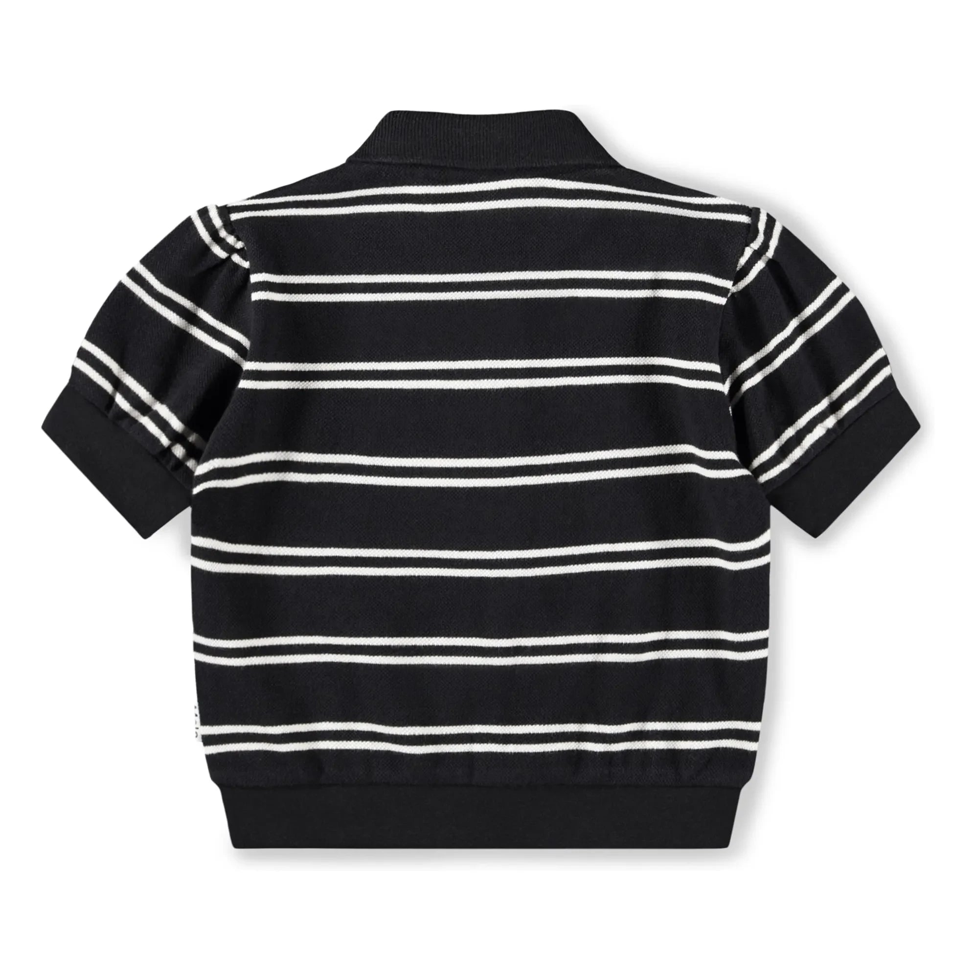 Molo - Polo de algodón orgánico a rayas Raki | Negro