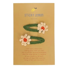 Sticky Lemon - Set de 2 horquillas Daisy | Amarillo