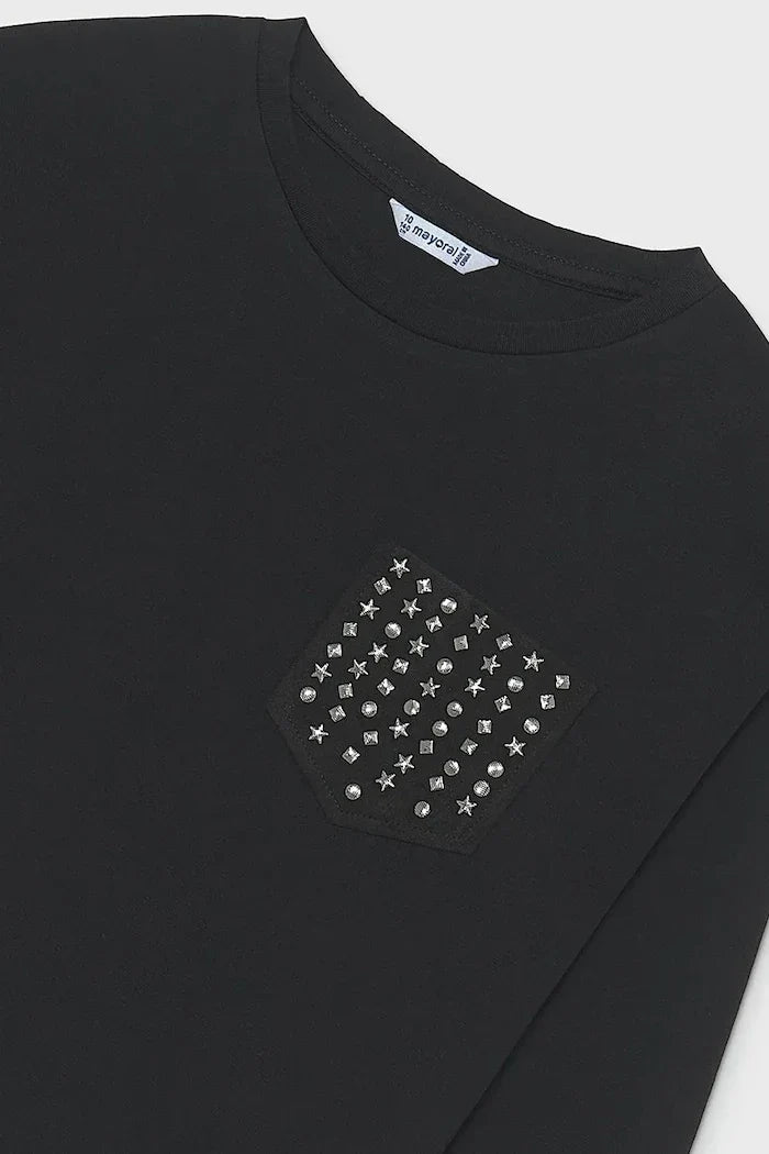 Blusa de manga larga de algodón Mayoral para niños