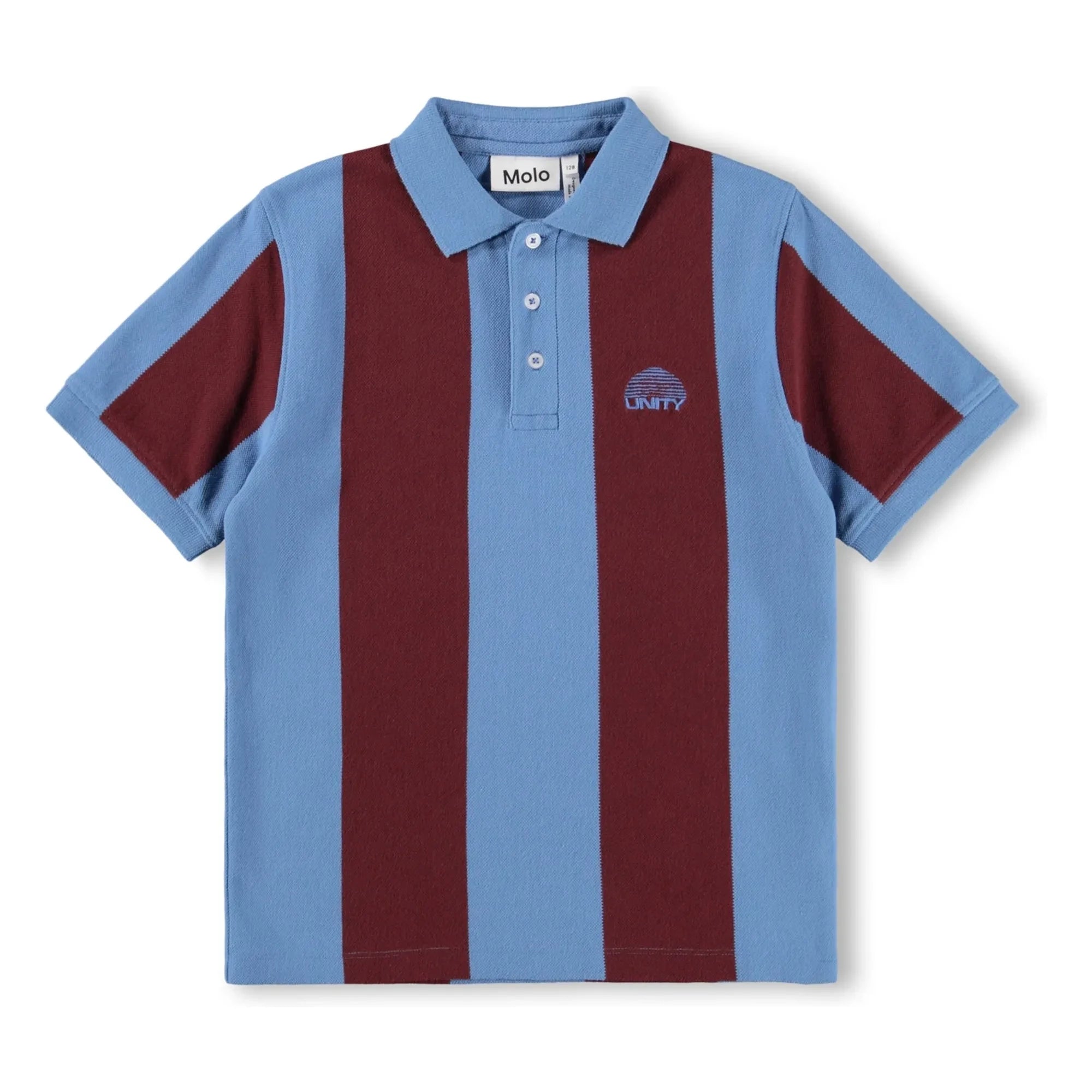 Polo de algodón orgánico a rayas Molo - Reyo | Azul