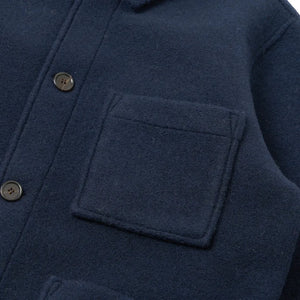 Universal Works - Tag Wool Overshirt | Koyu Mavi