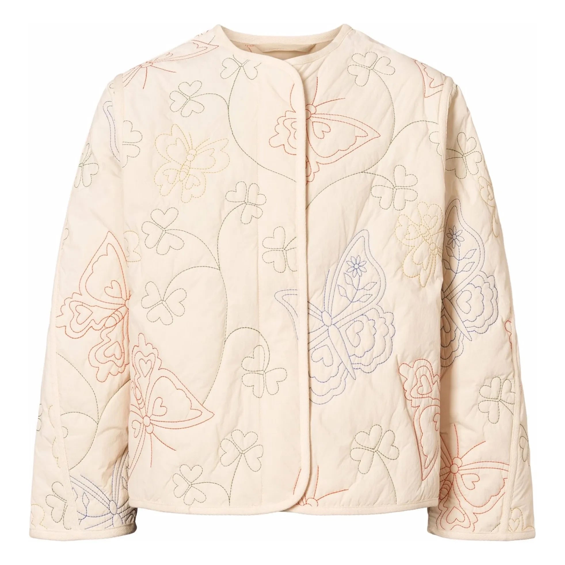 Molo - Chaqueta de fibra reciclada Holly Butterflies | Marfil