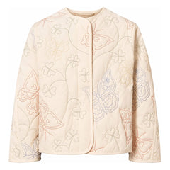 Molo - Chaqueta de fibra reciclada Holly Butterflies | Marfil
