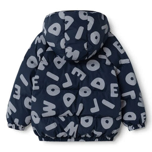 Liewood - Chaqueta de plumón Adelina con letras reflectantes Hecha de fibras recicladas | Azul marino